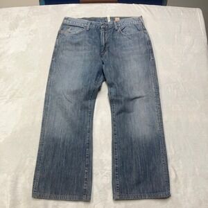 Y2K Guess Jeans Mens Fits 35x28 The Cliff Boot Fit Blue Denim Loose